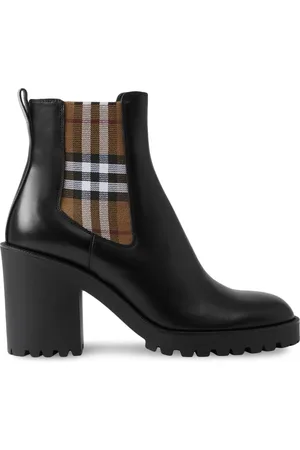 Burberry Enkellaarzen met geribbeld vlak
