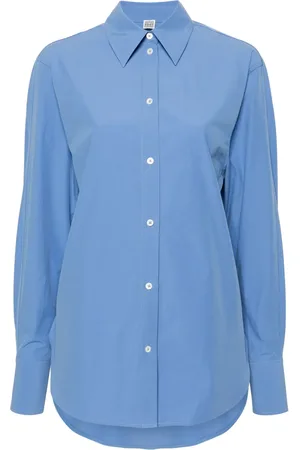 Totême Popeline blouse met puntkraag