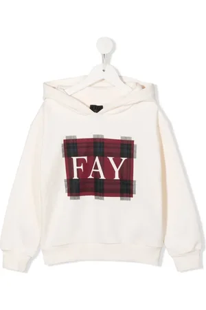 FAY Hoodie met tartan ruit