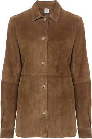 Totême Blouse met suède vlakken