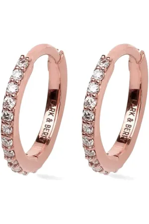 Lark & Berry 14kt roségouden Modernist oorbellen met diamant
