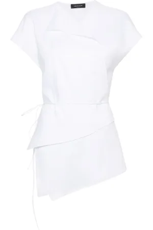 Fabiana Filippi Blouse met asymmetrische afwerking