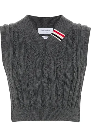 Thom Browne Kabelgebreid vest
