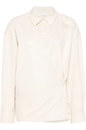 LEMAIRE Gedraaide blouse met rechte kraag