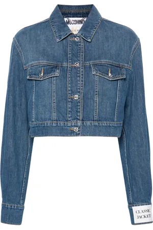 Moschino Cropped denim jack met kristallen