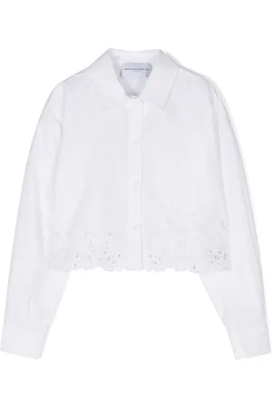 ERMANNO SCERVINO Broderie anglaise katoenen shirt
