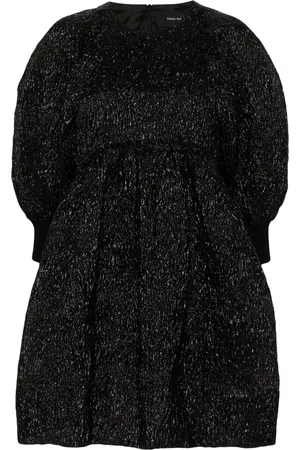 Simone Rocha Jurk met pofmouwen en geplette cloqué