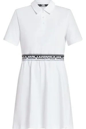 Karl Lagerfeld Katoenen blousejurk met logoband