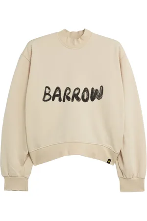 BARROW Cropped sweater met logoprint