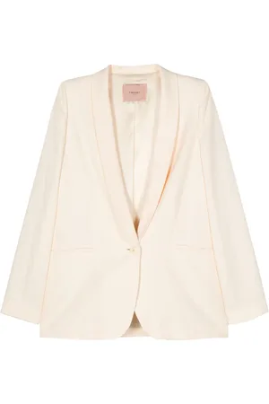 Twin-Set Blazer met sjaalkraag en enkele rij knopen