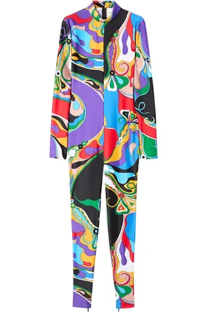 Puccini Jumpsuit met gewatteerdee opstaande hals