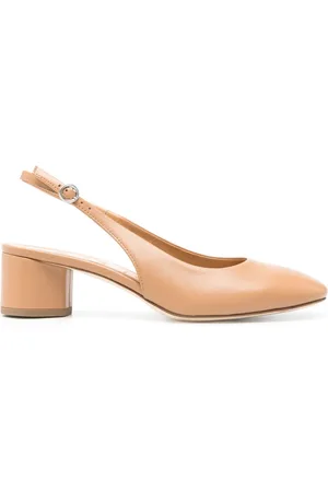 Aeyde 50mm Leren slingback pumps