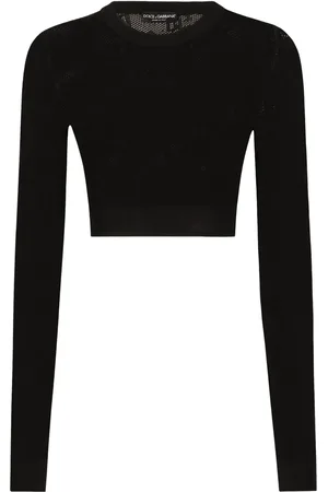 Dolce & Gabbana Opengebreide cropped top met monogram