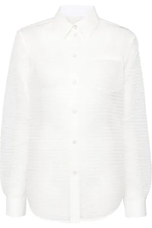 Helmut Lang Gewelfd bobbeltjesblouse