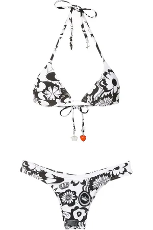 AMIR SLAMA Bikini met bloemenprint