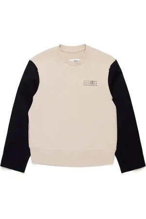 Maison Margiela Katoenen sweater met contrasterende mouwen