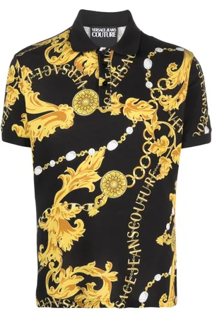 VERSACE Poloshirt met barokpatroon