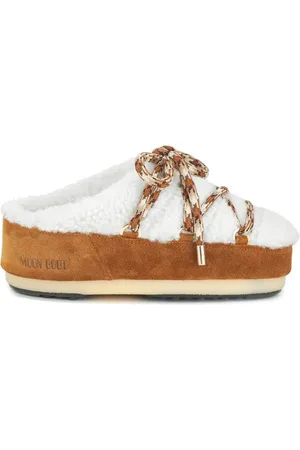 Moon Boot Slippers met imitatiebont