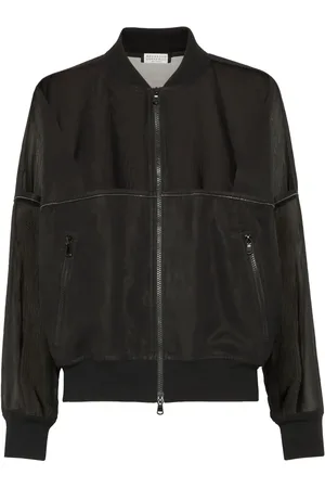 Brunello Cucinelli Bomberjack met monilikralen