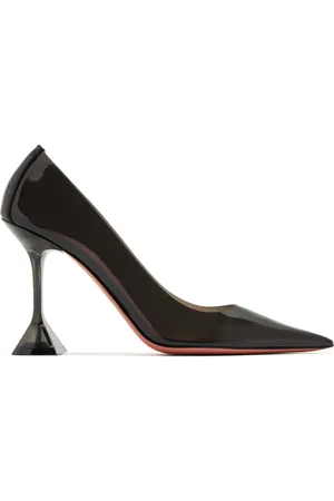 Amina Muaddi Ami Glass 95mm pumps met bewerkte hak