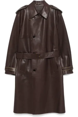 Burberry Leren trenchcoat