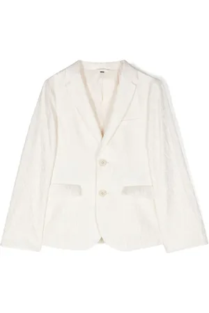 Emporio Armani Blazer met logo jacquard