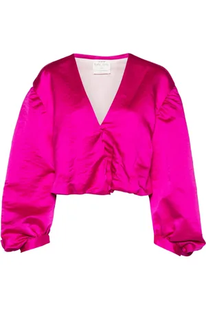 FORTE FORTE Cropped satijnen blouse