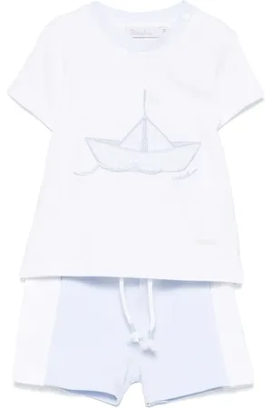 PATACHOU Top en shorts met geborduurde boot