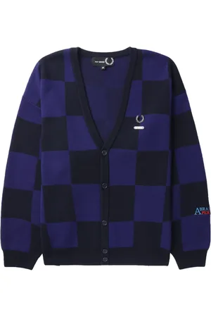 Fred Perry X Raf Simons geruit katoeen vest met logo applicatie