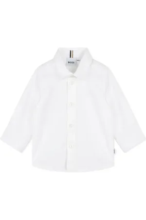 HUGO BOSS Katoenen shirt met geborduurd logo