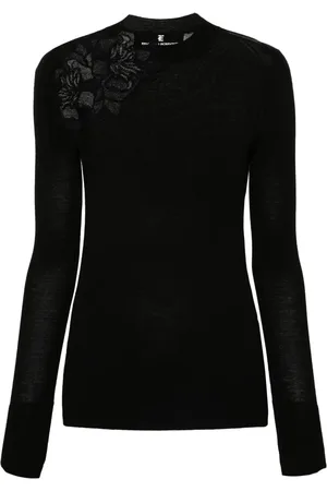 ERMANNO SCERVINO Trui met bloemenkant applicatie