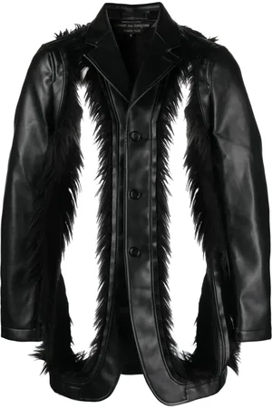 Comme des Garçons Blazer met imitatiebont en uitgesneden details