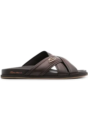 santoni Leren sandalen