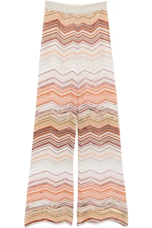 Missoni Broek met pailletten en chevron streep