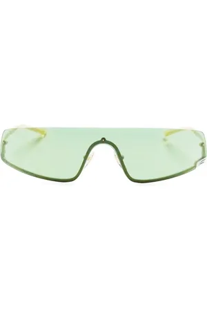 Gucci Zonnebril met schild montuur en vierkant G patroon