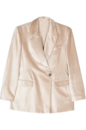Brunello Cucinelli Fluwelen blazer met monili detail