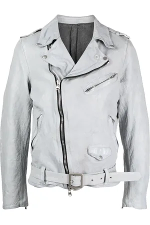 YOHJI YAMAMOTO Leren bikerjack met ceintuur