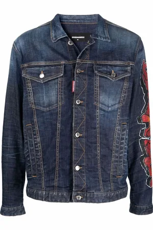 Dsquared2 Denim jack met graffiti print