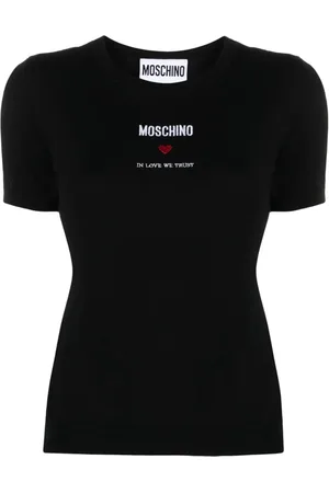 Moschino Katoenen top met geborduurd logo