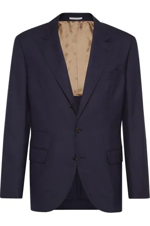 Brunello Cucinelli Blazer met enkele rij knopen