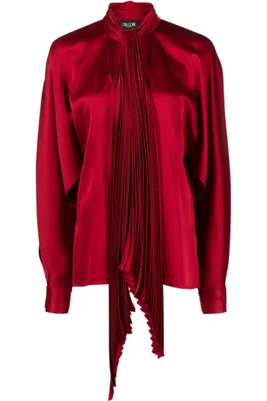 DEL CORE Blouse met satijnen afwerking