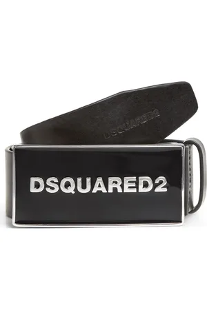 Dsquared2 Leren riem met logoplakkaat