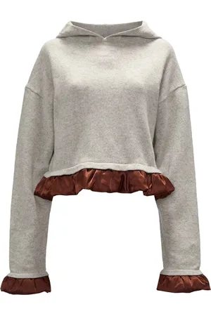 J.W.Anderson Cropped hoodie met satijnen afwerking