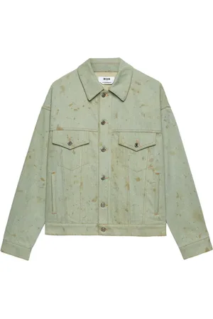 Msgm Denim jack met vlekkenprint
