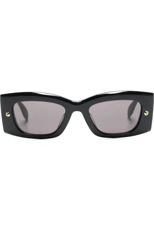 Alexander McQueen Spike Studs zonnebril met rechthoekig montuur