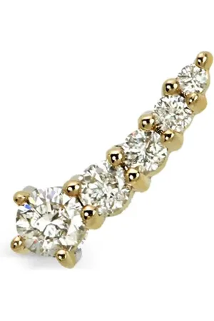 Lark & Berry 14kt geelgouden Shooting Star oorbel met diamant