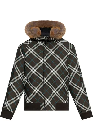 Burberry Geruit gewatteerd jack