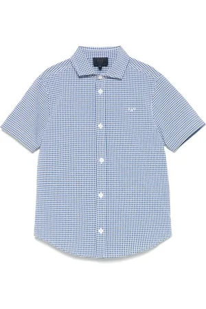 FAY Shirt met gingham ruit