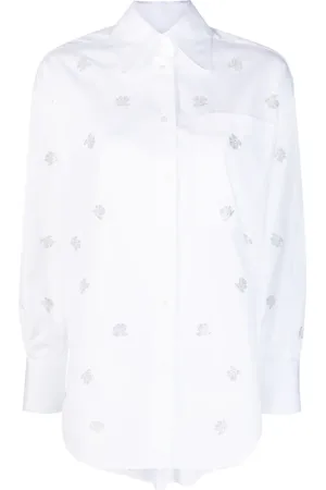 Jacob Cohen Blouse verfraaid met kristallen