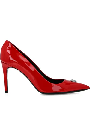Philipp Plein 85 mm lakleren pumps met doodskop